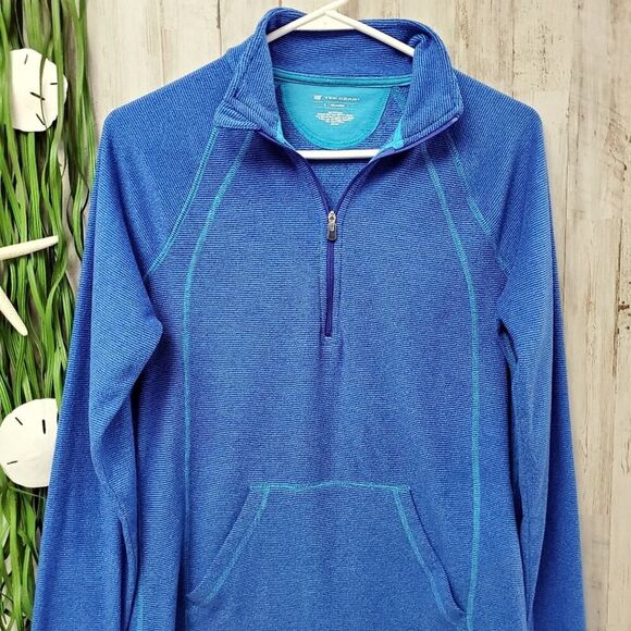 Tek Gear Athletic Zip Pullover Top Blue Size Small - Picture 4 of 6